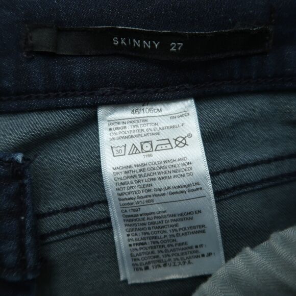 Banana Republic Jeans Womens Size 27 Blue Low-Rise Skinny Denim Pants 27" Inseam - Picture 9 of 16